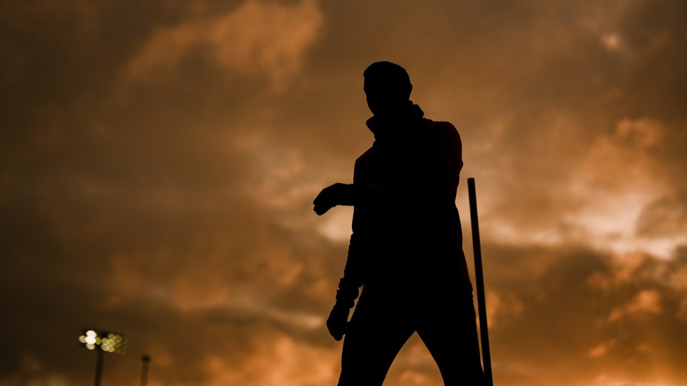 STRIDING ON : Rayan Ait-Nouri in the evening light