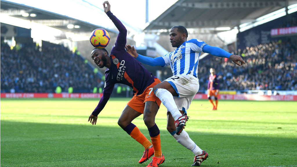 PAIN GAME: Raheem Sterling feels the effect of this Jason Puncheon challenge