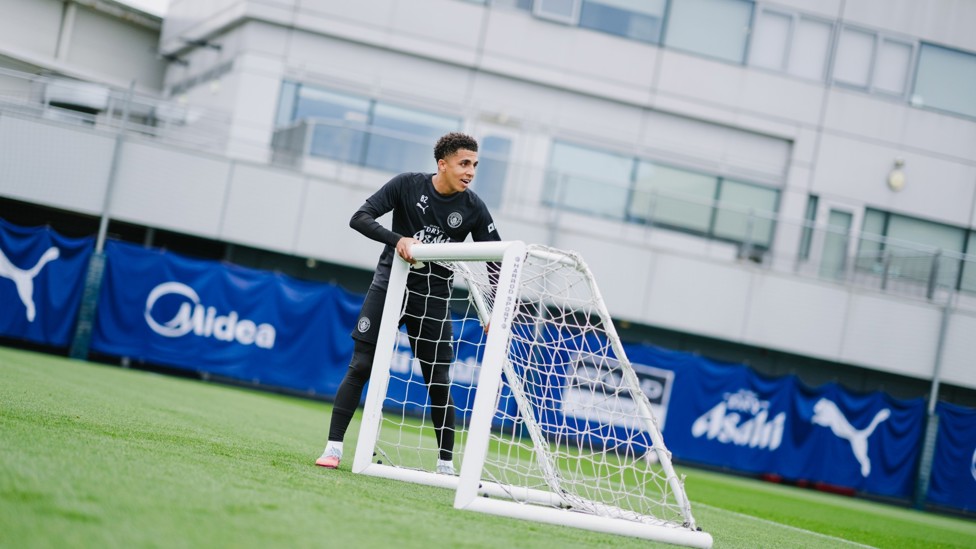 FLYING FULL-BACK : Rico Lewis moves the goal