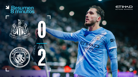 Newcastle 0-2 City: resumen amplio