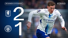 Image displaying Aston Villa winning 2-1 against Manchester City, featuring a player in a Manchester City jersey with 'Etihad Airways' sponsor logo.