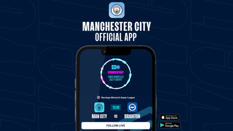 How to follow City v Brighton on our official app