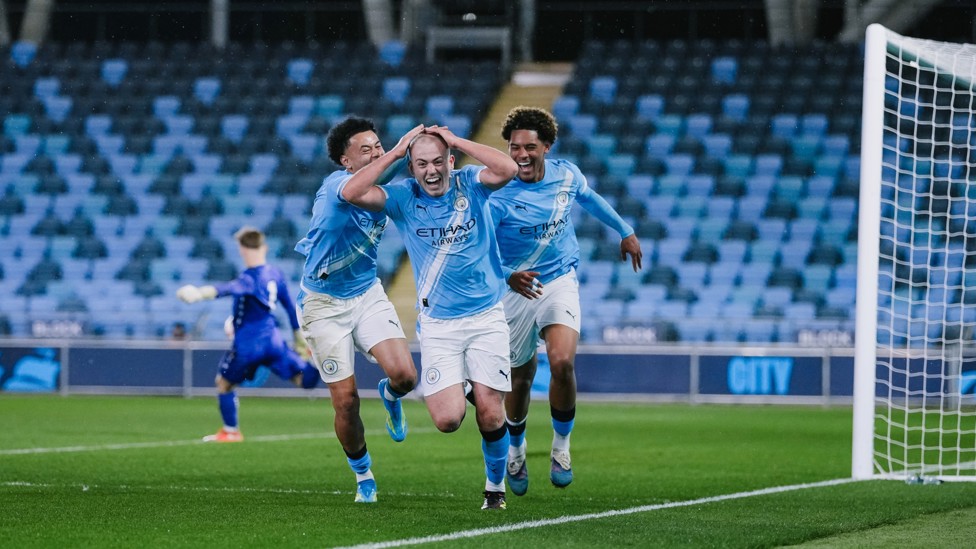 A FOUR-CE TO BE RECKONED WITH : Oliver Tevenan scores our final goal of the night!