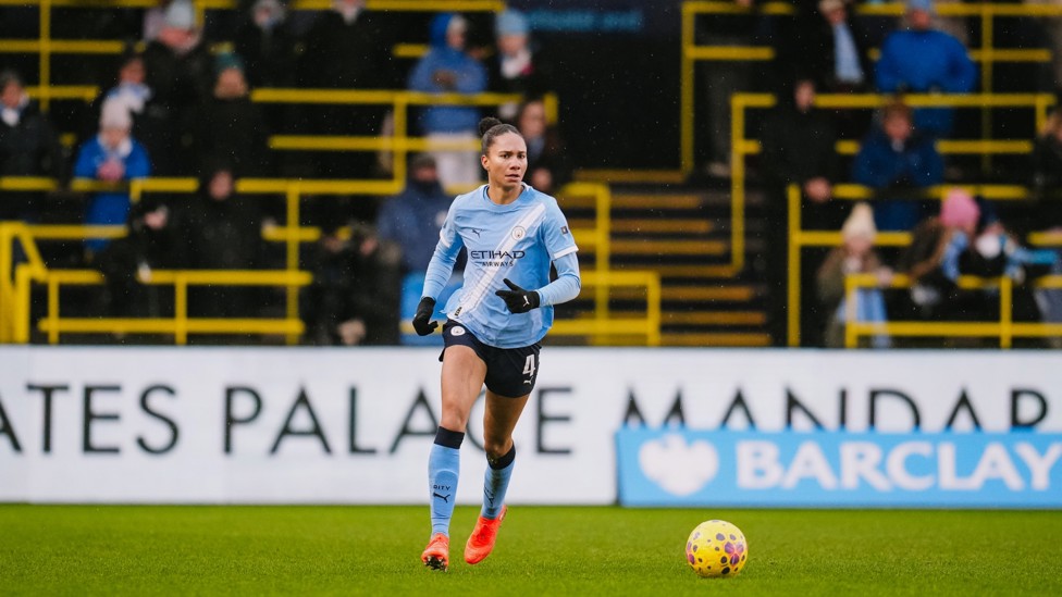 ON THE BALL : Jade Rose brings it out from the back