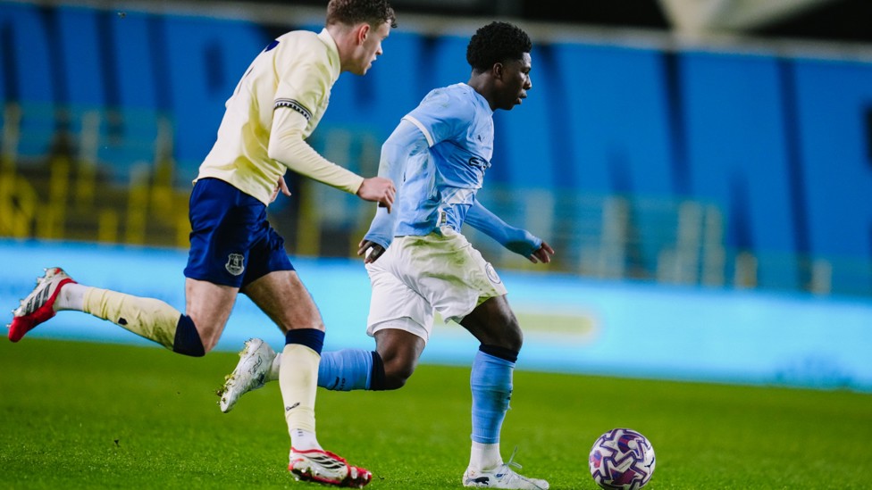 CATCH ME IF YOU CAN : Ryan McAidoo evades his man.