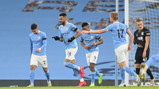 GLOVE STORY: Our Algerian forward celebrates after his opener