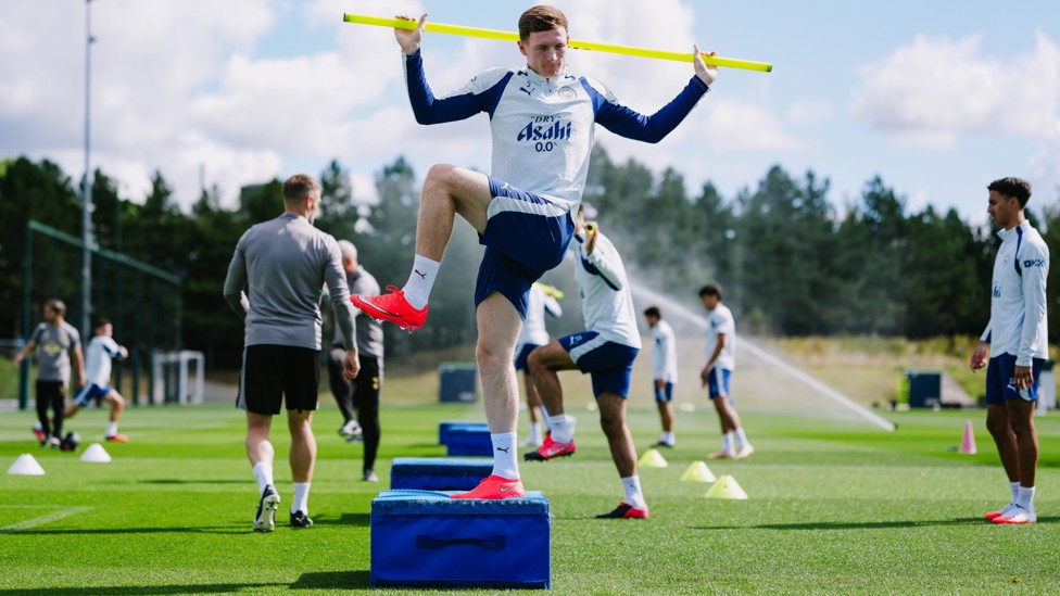 STEPPING UP : Elliot Anderson gets ready for his Etihad debut