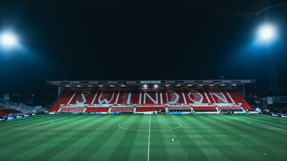 S-WINDY SETTING : The blustery County Ground all set to host City for the FA Cup third-round clash.