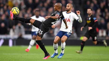 BRAZILIAN TOUCH: The skipper brings the ball down expertly under pressure.