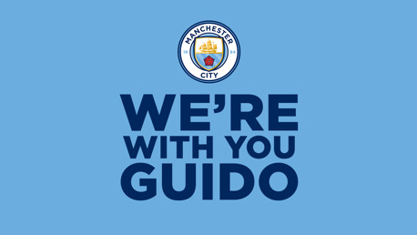 귀도 데 파우에게 응원의 메시지를 전한 CITY 선수들