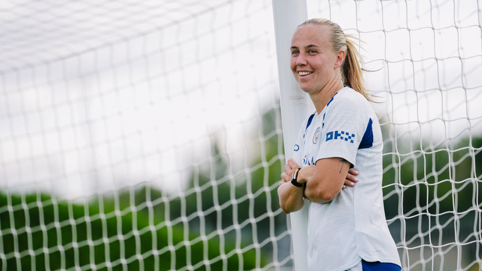 LIONESS : Beth Mead keeps a keen eye on proceedings. 