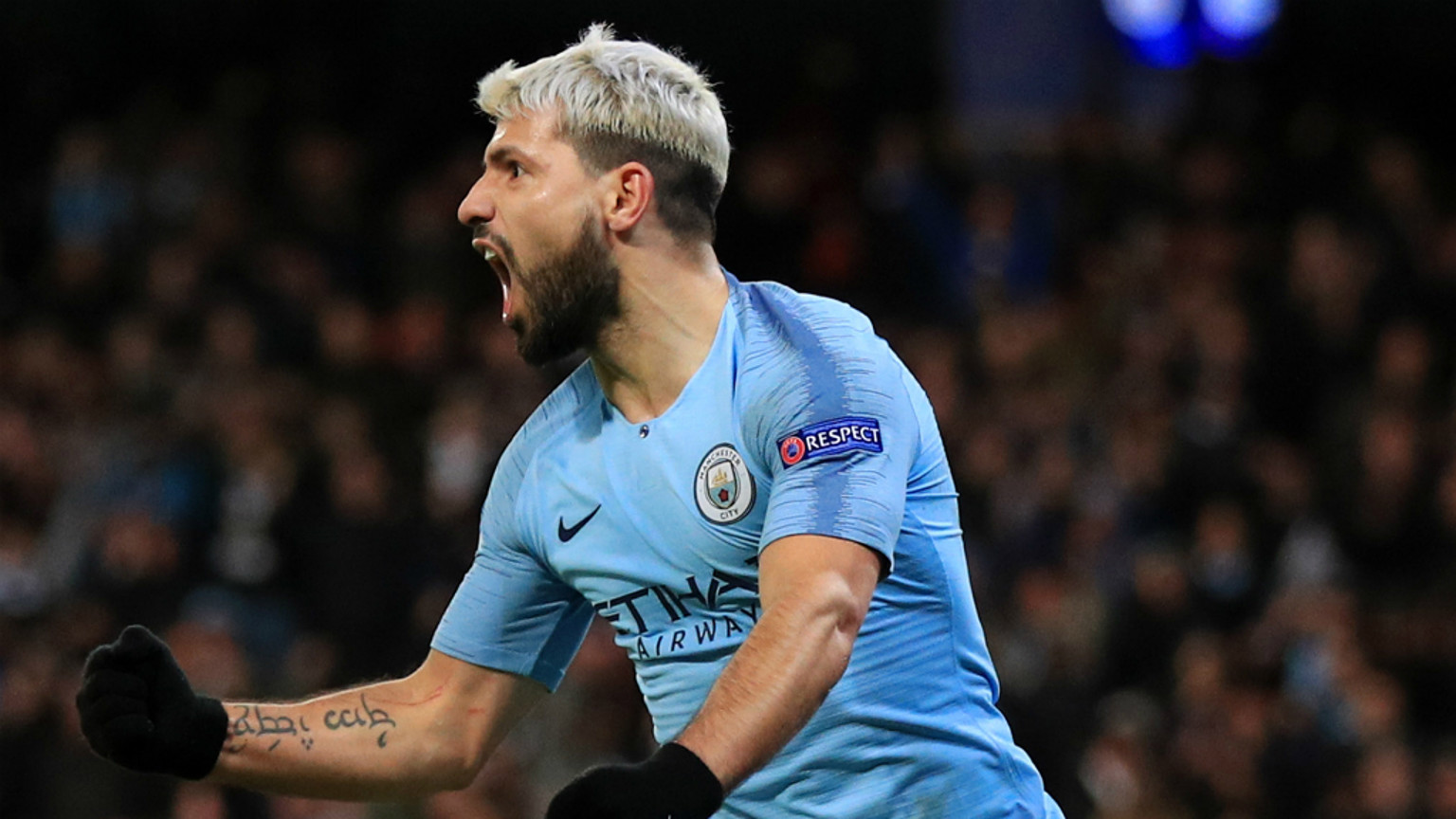 AGUEROOOOO: The Argentine doubles the lead with a well-taken near-post strike.