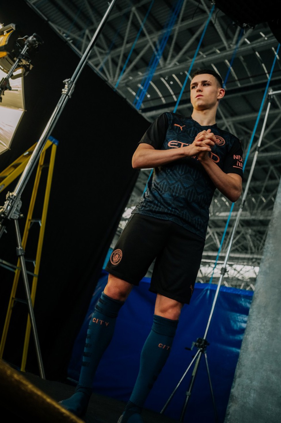 FULL VIEW : Phil Foden standing tall.