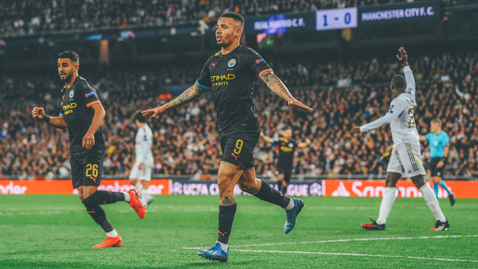 MADRID MAGIC : Jesus is on the scoresheet again in a vital 2-1 win away to Real Madrid in the Champions League, 26 February 2020.