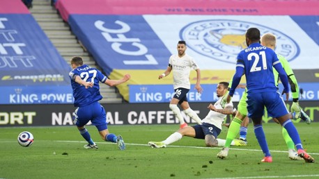 DOUBLE TROUBLE: Jesus pokes in the second goal in the 74th minute.