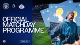 Official matchday programme for Manchester City vs Newcastle United, Premier League, priced at £4.