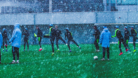 WINTER WONDERLAND: Tuesday training at the CFA