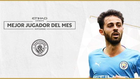 Bernardo, Jugador del Mes Etihad de septiembre