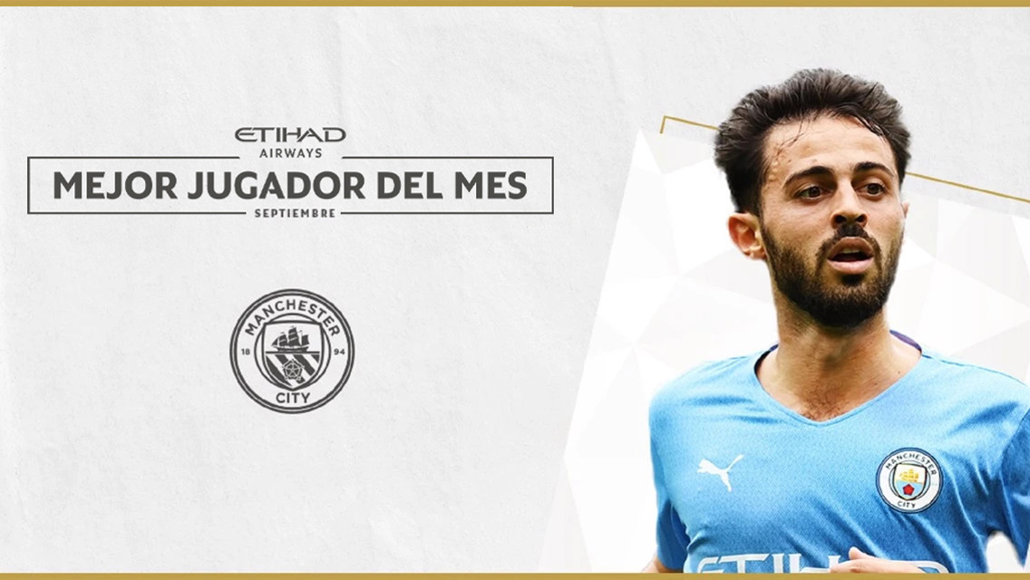 Bernardo, Jugador del Mes Etihad de septiembre