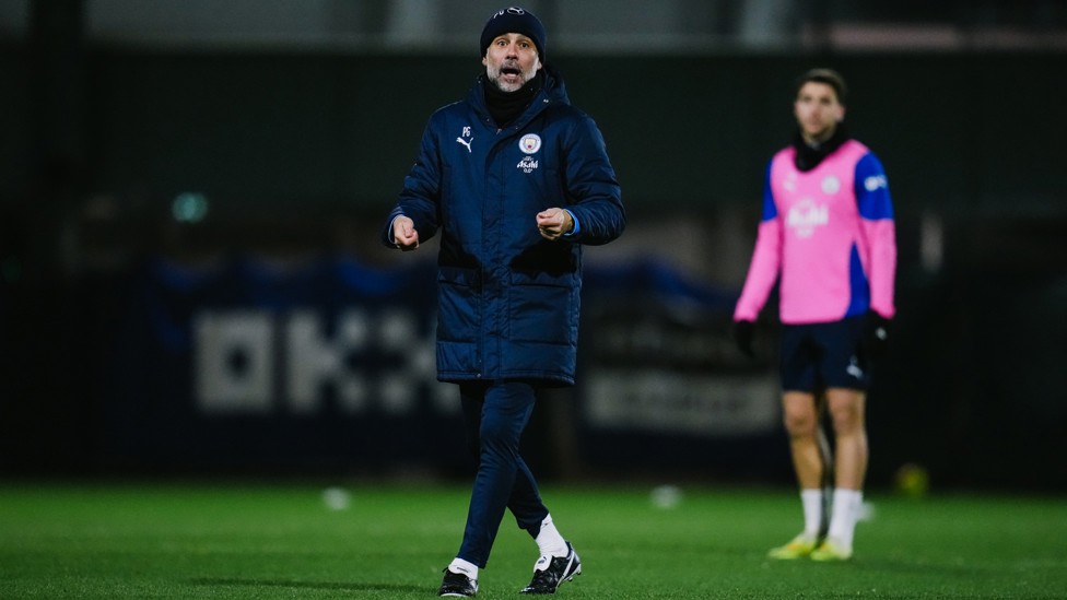 IN CHARGE : Pep Guardiola leads proceedings