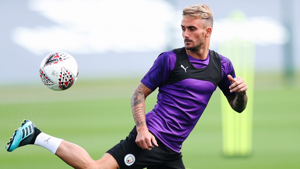 KEEP UPS : Aleix Garcia keeps his eye on the ball at the CFA.
