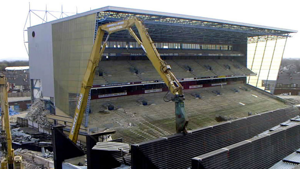 BARE : The Kippax stripped of its seats.