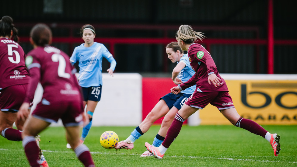 CHRISTMAS CRACKER  : Clinton viciously fires into the top corner to restore our two-goal lead. 