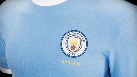 CITY 125: 68% of fans chose the 125 years anniversary crest in full colour. 58% of fans then voted for the crest to be positioned on the left chest.