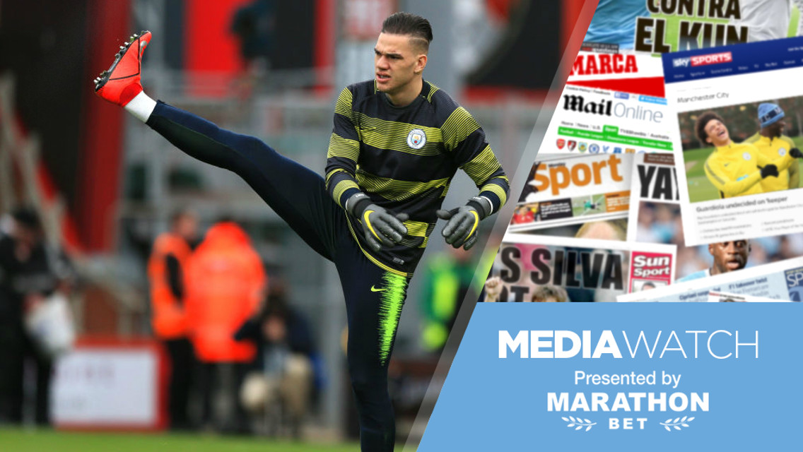 MEDIA WATCH: Ederson has been praised by a fellow 'keeper.