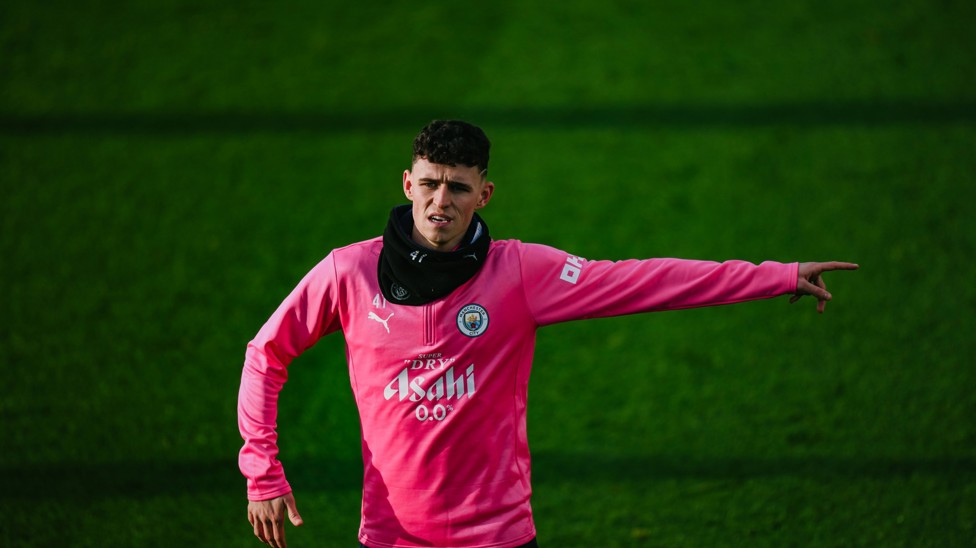 PHIL FODEN: Points the way...