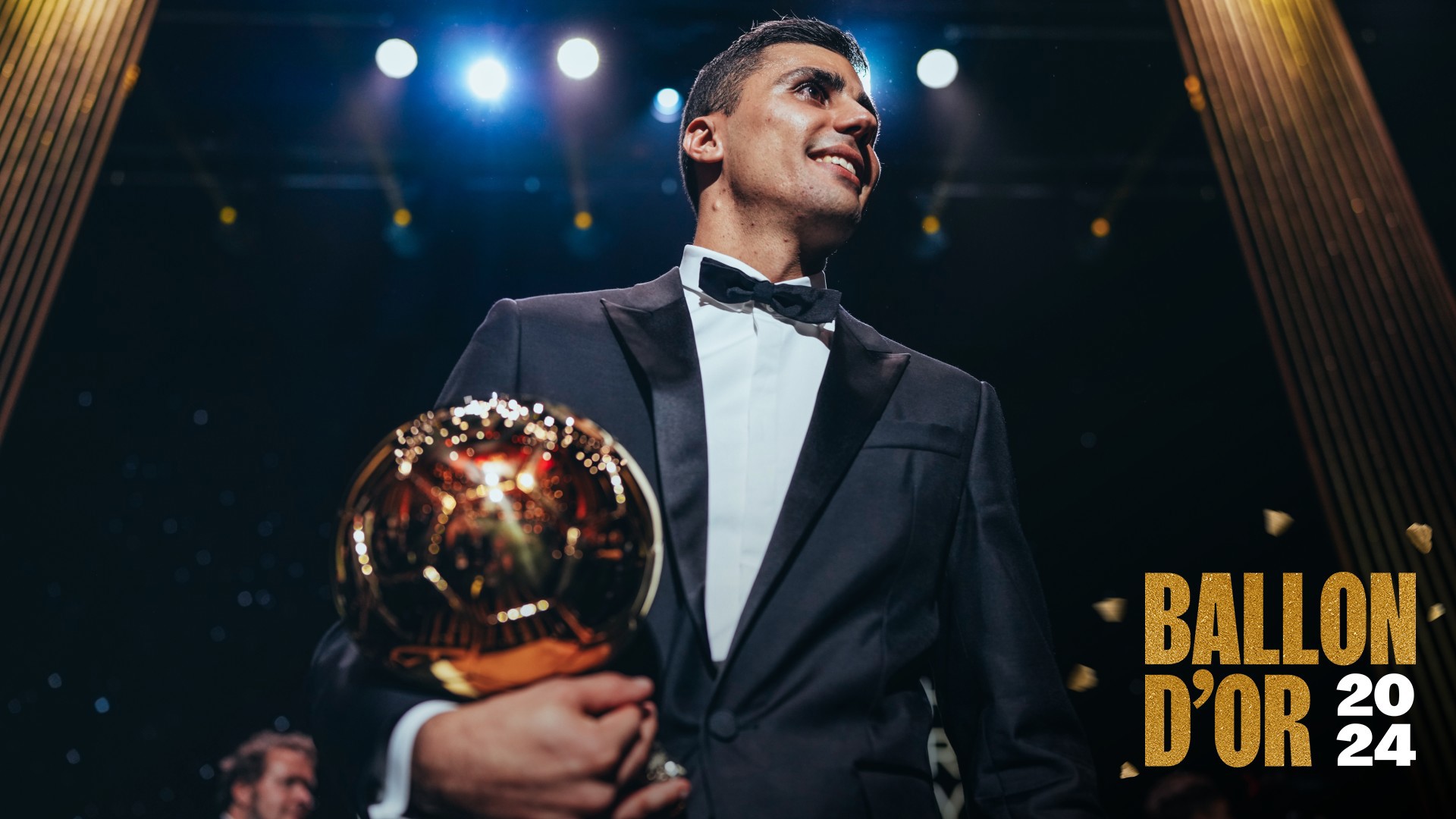 RODRI'S ON FIRE: Rodri celebrates Ballon d'or win at Paris restaurant with Man City teammates and executives
