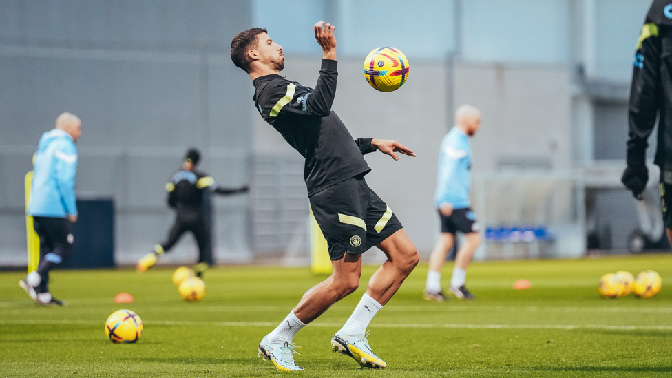 CENTRE OF ATTENTION : Ruben Dias brings the ball under control