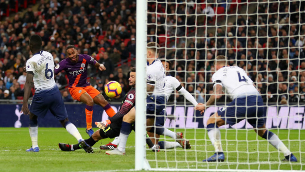 CHANCE : Sterling goes close in the second half.