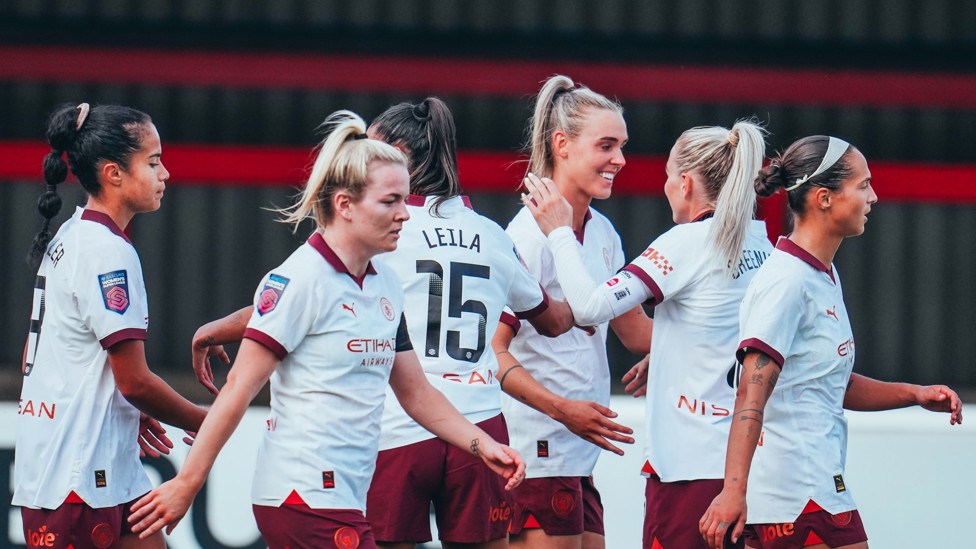OFF THE MARK : She opened her City account on her debut in a 2-0 win over West Ham United