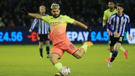 Sergio Aguero playing at Sheffield Wednesday