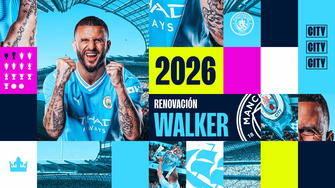 Kyle Walker amplía su contrato con el City