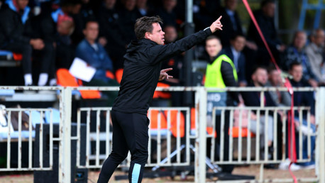 INSTRUCTIONS: Paul Harsley on the sideline against Shakhtar Donetsk.