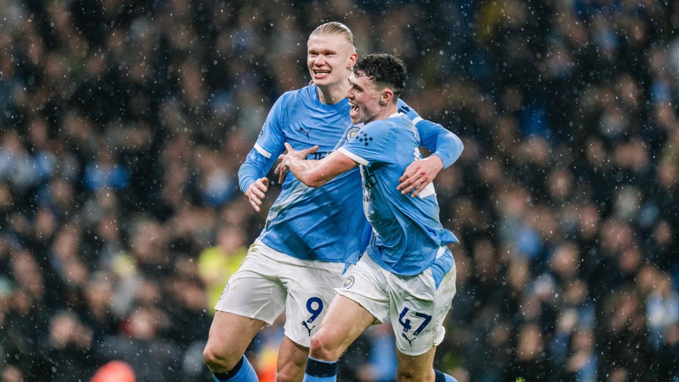 HIM AGAIN : Haaland celebrates after adding our third.