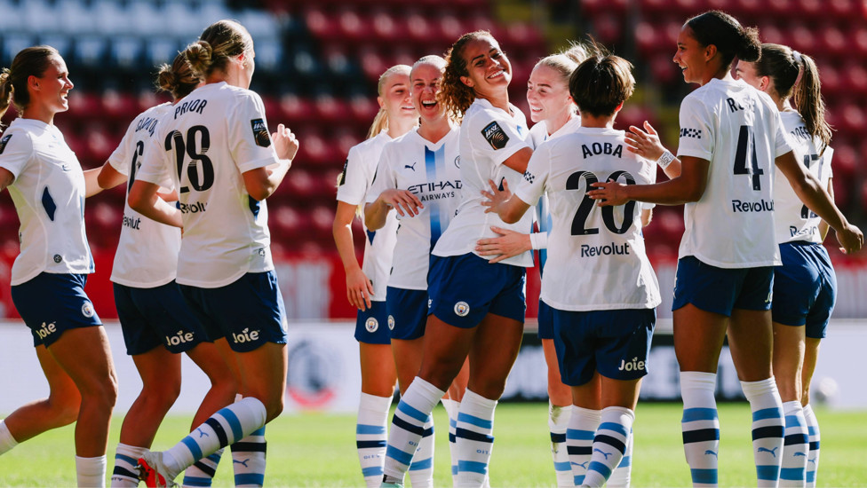 Smiles in the sun : All smiles for City after taking the lead