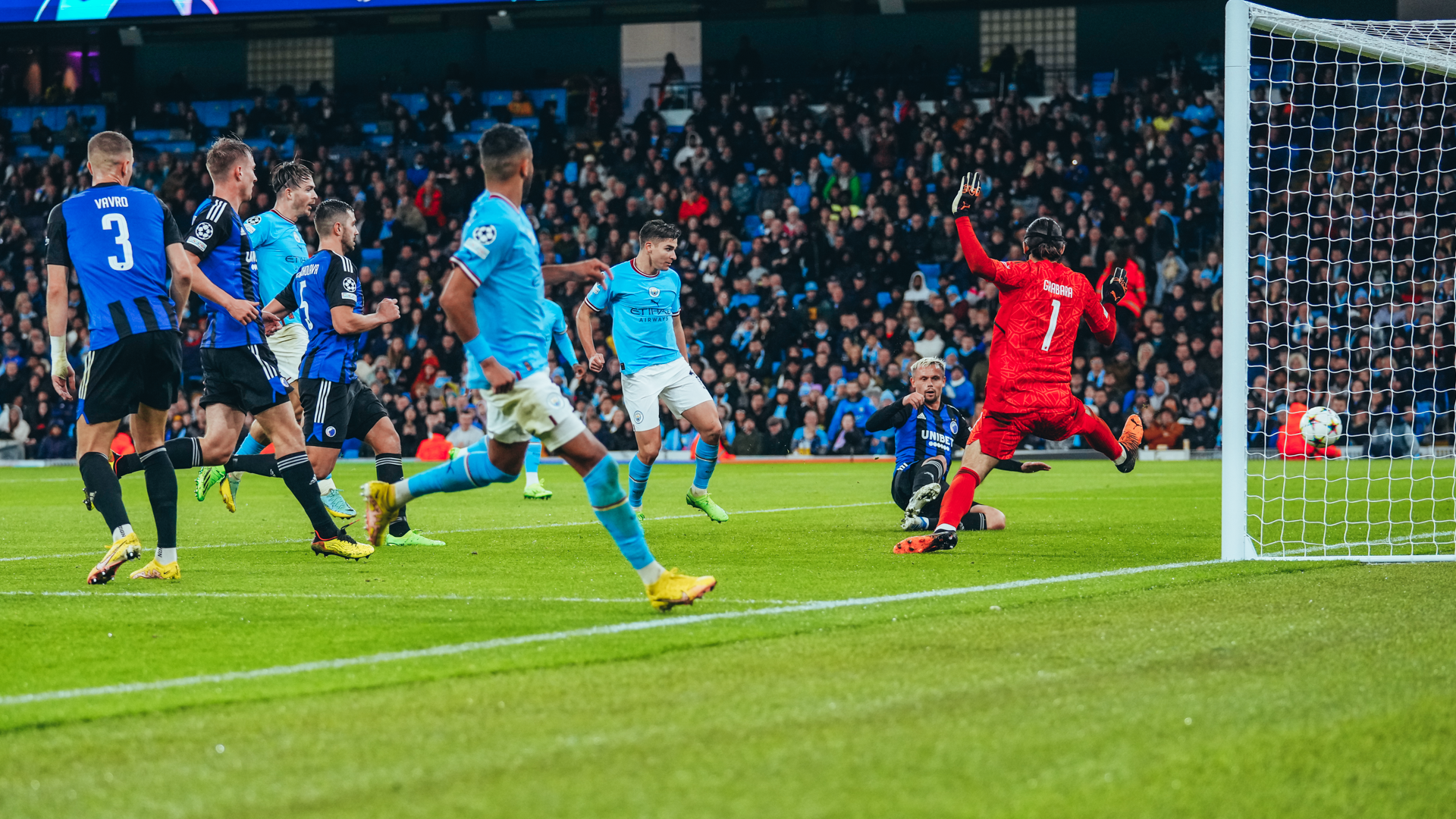 HIGH FIVES: Julian Alvarez's goal rounded off a fine night's work