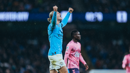 PASSION: Haaland celebrates the award of a free-kick!