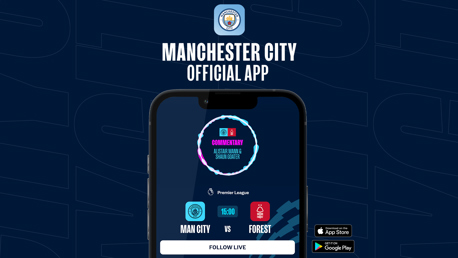 How to follow City v Nottingham Forest on our official app