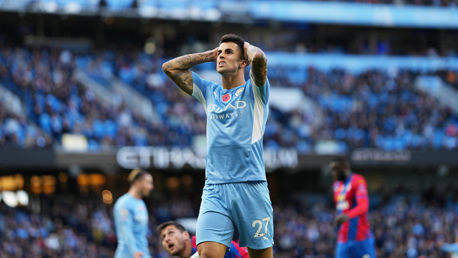 FRUSTRATION: Cancelo shows his disappointment.