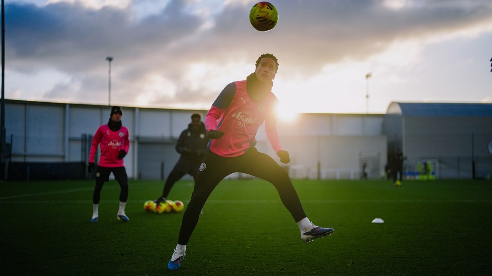 DIVIN INTERVENTION: Young Mukasa heads clear