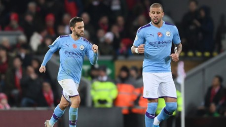 FIST PUMP: Bernardo handed City a lifeline with 12 minutes remaining.