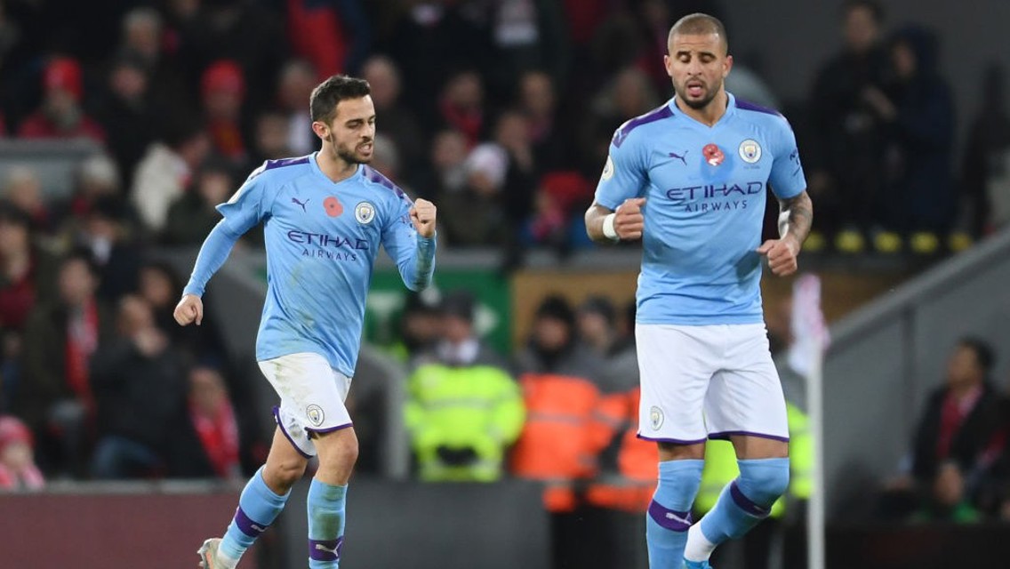 FIST PUMP: Bernardo handed City a lifeline with 12 minutes remaining.