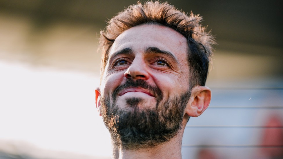 SMILING SILVA : Bernardo enjoying every moment of an emotional afternoon.