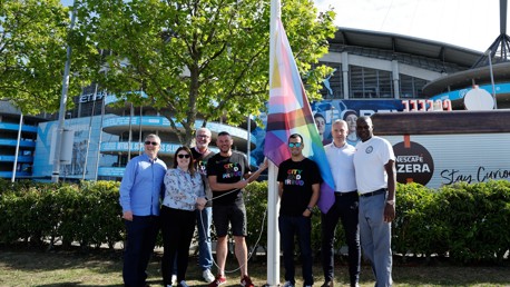 Annual flag raising ceremony kicks off Manchester City's Pride celebrations