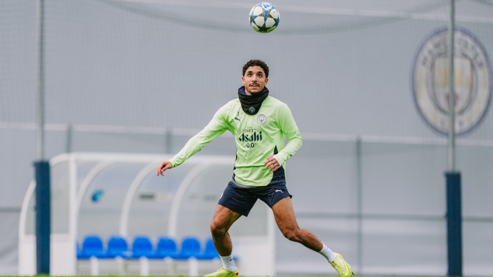 EYES ON THE PRIZE: Omar Marmoush trains his attention on the ball.