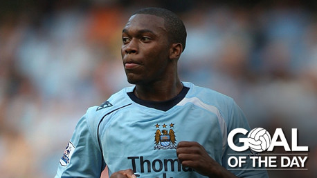STURRIDGE: The then-18 year old rifled the ball home in the 65th minute to give City the lead against West Ham in 2008.